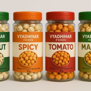 Vyadhihar Foods Foxnut – Wholesome Crunch, Naturally Yours | Roasted & Gluten-Free Snack (75g)